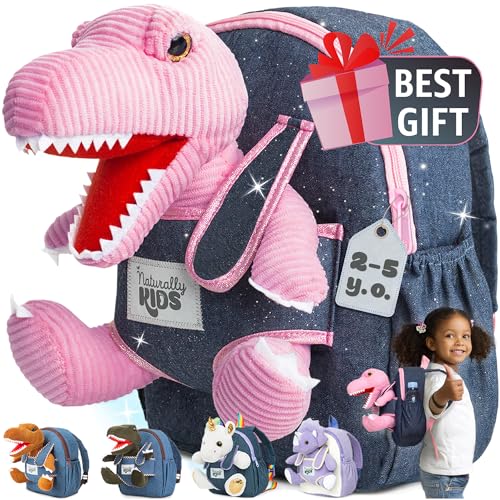 Naturally KIDS Rucksack Kinder m Dinosaurier Spielzeug ab 2 Jahre, Kindergartenrucksack Mädchen, Geschenk Mädchen 3 Jahre, Rosa Dino Kuscheltier Naturally KIDS Rucksack Kinder m Dinosaurier Spielzeug ab 2 Jahre, Kindergartenrucksack Mädchen, Geschenk Mädchen 3 Jahre, Rosa Dino Kuscheltier von Naturally KIDS