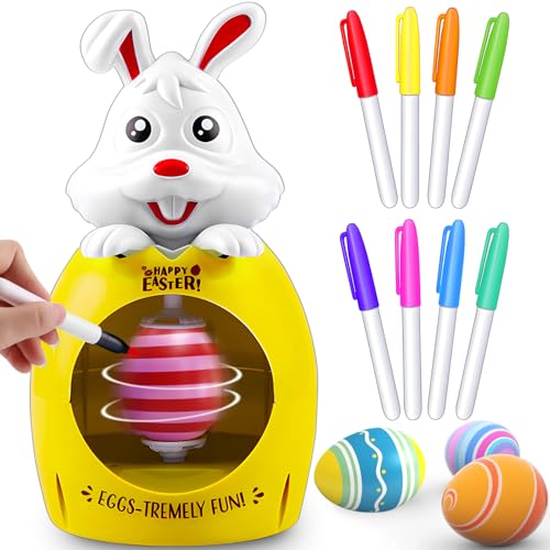 Naturas Autheric Eier Bemalen Maschine, Ostereier Malmaschine, Eierfarben Ostern Bemalen mit Spinner und 8 Farben Marker Stiftes, Eiermalmaschine Kit für Ostereierfarben DIY, Kinder Ostern Geschenk Naturas Autheric Eier Bemalen Maschine, Ostereier Malmaschine, Eierfarben Ostern Bemalen mit Spinner und 8 Farben Marker Stiftes, Eiermalmaschine Kit für Ostereierfarben DIY, Kinder Ostern Geschenk von Naturas Autheric
