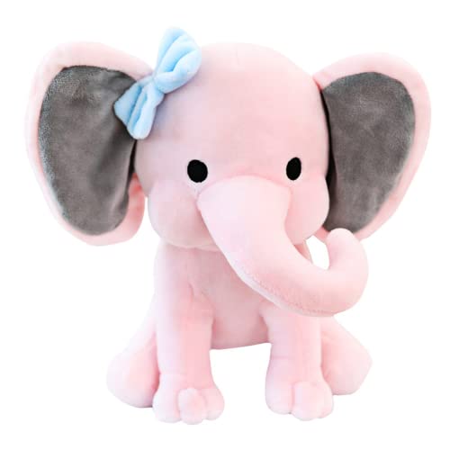 NatureMan Elefant Stofftiere – Kawaii Plüschtiere für Baby, Jungen, Mädchen, Plüschtiere Geschenke – ideal für Kinderzimmer, Raumdekoration, 25 cm (Rosa) von NatureMan