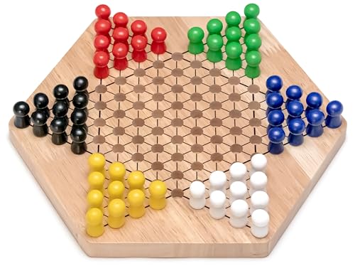 Natureich Holz Halma Spielzeug mit Spielfiguren/Montessori Spiel zur Entwicklung der Logik & Lernen von Abläufen und Formen Gross Natur Senioren & Kinder ab 5 Jahre bunt XXL Natureich Holz Halma Spielzeug mit Spielfiguren/Montessori Spiel zur Entwicklung der Logik & Lernen von Abläufen und Formen Gross Natur Senioren & Kinder ab 5 Jahre bunt XXL von Natureich