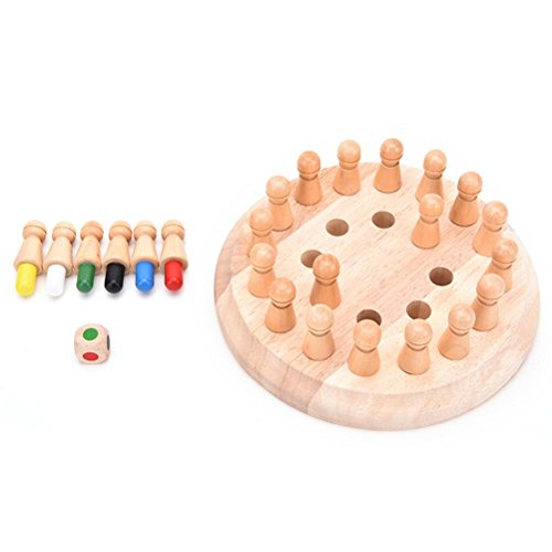 Natureich Farben Memory Spiel Holzspielzeug zum Farben Lernen für Kinder ab 3 Jahren aus Holz, bunt von Natureich