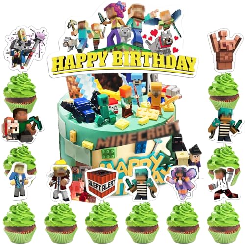 14 Stücke Tortendeko Kindergeburtstag, Kuchendeko Geburtstag, Torte Topper, Cupcake Topper, Deko Torte Kinder, Kuchendekorationsset,New-c 14 Stücke Tortendeko Kindergeburtstag, Kuchendeko Geburtstag, Torte Topper, Cupcake Topper, Deko Torte Kinder, Kuchendekorationsset,New-c von Natures Freefit