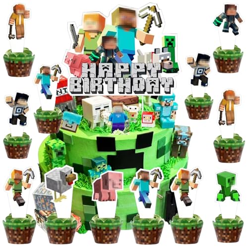 25 Stücke Tortendeko Kindergeburtstag, Kuchendeko Geburtstag, Torte Topper, Cupcake Topper, Deko Torte Kinder, Kuchendekorationsset,new-b 25 Stücke Tortendeko Kindergeburtstag, Kuchendeko Geburtstag, Torte Topper, Cupcake Topper, Deko Torte Kinder, Kuchendekorationsset,new-b von Natures Freefit