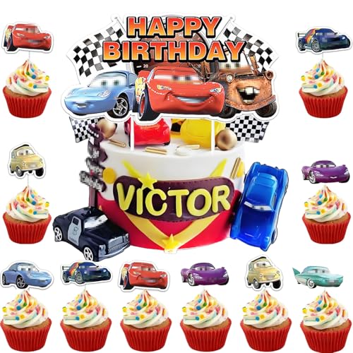 49 Stücke Tortendeko Kindergeburtstag, Kuchendeko Geburtstag, Torte Topper, Cupcake Topper, Deko Torte Kinder, Kuchendekorationsset,Car-a 49 Stücke Tortendeko Kindergeburtstag, Kuchendeko Geburtstag, Torte Topper, Cupcake Topper, Deko Torte Kinder, Kuchendekorationsset,Car-a von Natures Freefit
