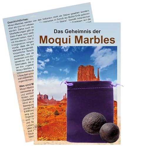 Moqui Marbles Paar ca.1,5-2cm. MIT Zertifikat, deutschsprachigem Booklet Das Geheimnis der Moqui-Marbles und Stofftäschchen (L). Moqui Marbles Paar ca.1,5-2cm. MIT Zertifikat, deutschsprachigem Booklet Das Geheimnis der Moqui-Marbles und Stofftäschchen (L). von Methusalem