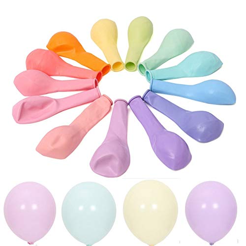 Naugan 100 Stück 12 Pastell Ballon Macaron Farbige Pastell Party Hochzeits Dekor Ballon Sortiert von Naugan