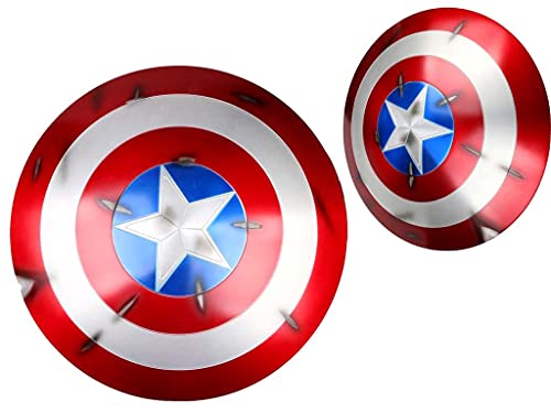 Captain America Avenger Shield Requisite Damaged Veteran Version Vollmetall 56 cm rot rund Schild von Nautical Replica Hub