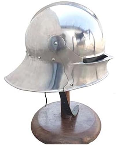 Nautical Replica Hub Mittelalterlicher norditalienischer Sallet-Helm, abnehmbares Visier, Barbute, 16 Gauge, funktionelle Helmrüstung Nautical Replica Hub Mittelalterlicher norditalienischer Sallet-Helm, abnehmbares Visier, Barbute, 16 Gauge, funktionelle Helmrüstung von Nautical Replica Hub