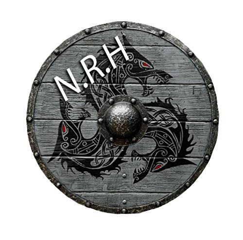 Nautical Replica Hub Ritterschild aus Holz und Metall, mittelalterlich, handgefertigt, Wikingerschild Nautical Replica Hub Ritterschild aus Holz und Metall, mittelalterlich, handgefertigt, Wikingerschild von Nautical Replica Hub