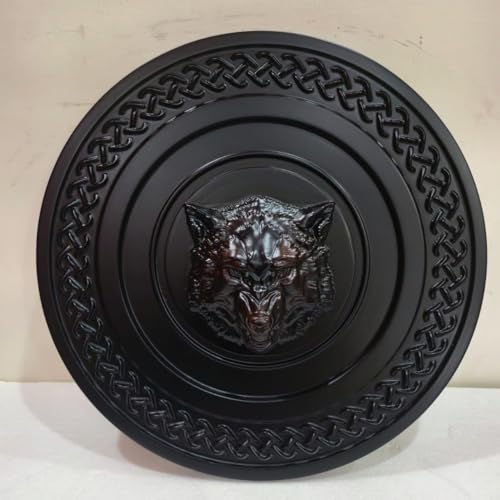 Nautical Replica Hub Wikinger Schild Wolf Schild Wikinger Wanddekoration Holz Wandkunst Handgemachte Wohnkultur Handgemachte Geschenk Wandbehänge von Nautical Replica Hub
