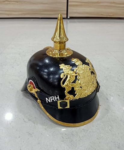 Württemberg Messing Deutsche Pickelhaube Imperial Preußischer Helm - Schwarzes Leder Württemberg Messing Deutsche Pickelhaube Imperial Preußischer Helm - Schwarzes Leder von Nautical Replica Hub