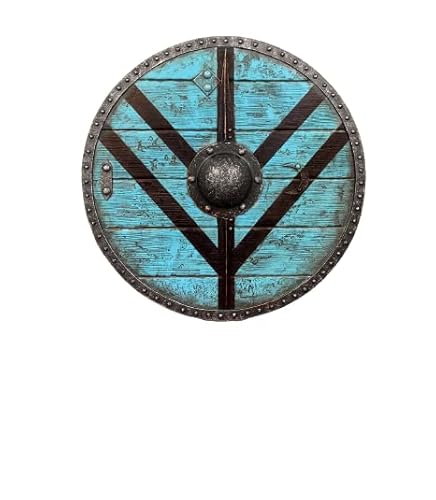 Wikinger Schild mit Legartha Schild Maiden Wikinger Schild Ornamente neues Modell blau von HISTORIC HANDICRAFT