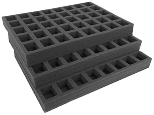 Ersatztablettts Set für Gamesworkshop Classic Kunststofffigurenkoffer. Tragen Sie 120 Truppen auf bis zu 32 mm Basis. Ideal für 12 Truppen mit je 10 Truppen bis zu 40 mm Höhe. Perfekt für Games von Navara
