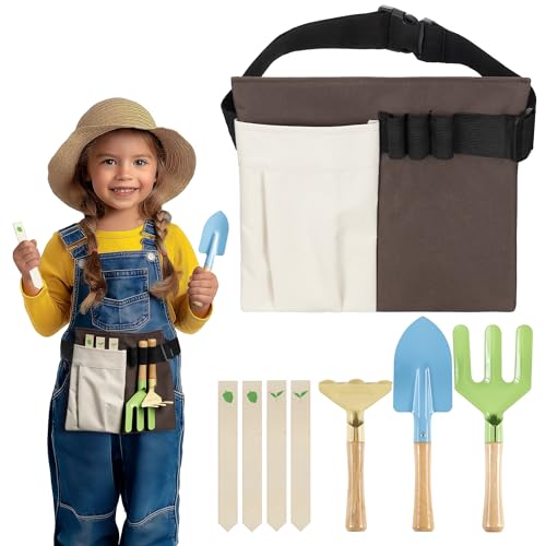 Navaris Gartenwerkzeug Kinder - Spielzeug Gartenset Kinder - Gartengeräte Kinder - Garten Spielzeug Kinder - Gartengeräte für Kinder - Ab 2 Jahre - Inklusive Tasche - Mehrteilig von Navaris