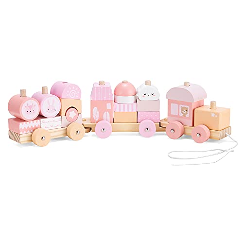 Navaris Holzzug Spielzeug für Mädchen und Jungen - Zug Lokomotive Holz mit Würfel - Eisenbahn inkl. Holzbausteine - Holzeisenbahn zum Nachziehen Navaris Holzzug Spielzeug für Mädchen und Jungen - Zug Lokomotive Holz mit Würfel - Eisenbahn inkl. Holzbausteine - Holzeisenbahn zum Nachziehen von Navaris
