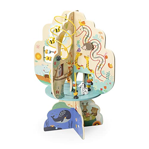 Navaris Motorik Spieltisch aus Holz - Activity Tree Center Lern Spielzeug ab 18 Monate - Baby Kind Motorikschleife Spielwürfel - bunt groß Navaris Motorik Spieltisch aus Holz - Activity Tree Center Lern Spielzeug ab 18 Monate - Baby Kind Motorikschleife Spielwürfel - bunt groß von Navaris