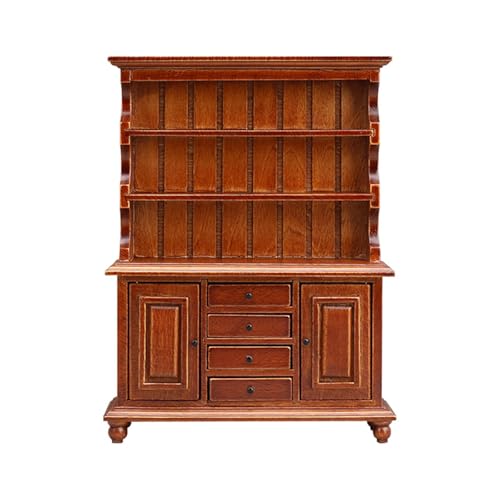 1/12 Puppenhäuser Zubehör Holzschrank mit funktionierender Schublade und Türen für Wohnzimmer Küche Szenenlayouts Puppenhäuser Möbel von Navna