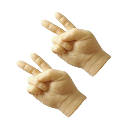 2 Stück lustige Fingerpuppen Set für Katzen Fingerpuppen Hand für Katzen Foto Requisiten seltsame aber lustige Sachen Winzige Handpuppen winzige Handfingerpuppen winzige Fingerhand Gummi Fingerpuppen von Navna