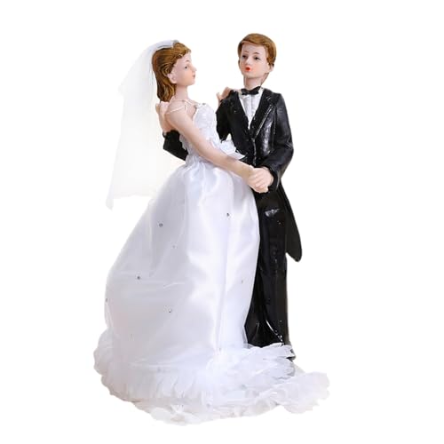 Harz-Paar-Figur, Hochzeitstorten-Dekoration für Jahrestag, Party, freundliches Zuhause, Dekoration, Kunstharz, Zeremonie, Kuchen von Navna