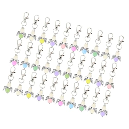 Navna 10/30 Stück Segen-Schlüsselanhänger für Hochzeit, Babyparty, Perlen, Flügel, Schlüsselanhänger, Karabinerverschlüsse, Schlüsselanhänger, verschiedene Farben Navna 10/30 Stück Segen-Schlüsselanhänger für Hochzeit, Babyparty, Perlen, Flügel, Schlüsselanhänger, Karabinerverschlüsse, Schlüsselanhänger, verschiedene Farben von Navna