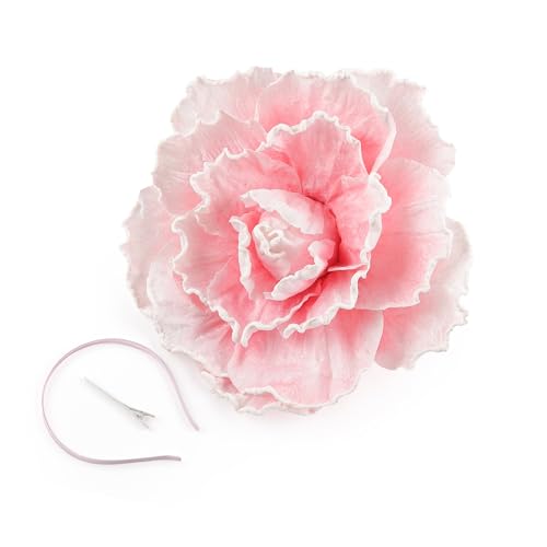 Navna Dramatischer Blumenhut für Hochzeiten, Partys, Abendveranstaltungen, eleganter Kopfschmuck, eleganter Partyhut mit Blumenstoff Navna Dramatischer Blumenhut für Hochzeiten, Partys, Abendveranstaltungen, eleganter Kopfschmuck, eleganter Partyhut mit Blumenstoff von Navna