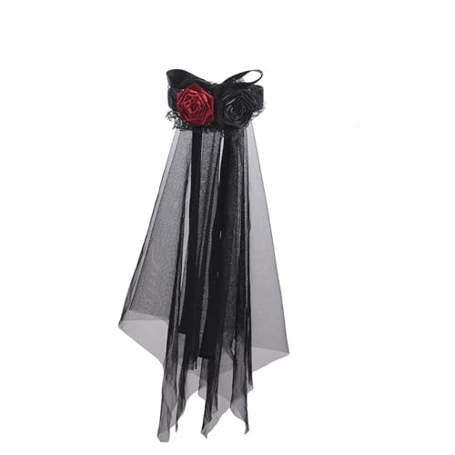 Navna Eleganter schwarzer Schleier-Kopfschmuck für Halloween-Partys, Kostümzubehör, Cosplay, Stirnband, modische Haarspange, leichter Stoff, Haarschleifen Navna Eleganter schwarzer Schleier-Kopfschmuck für Halloween-Partys, Kostümzubehör, Cosplay, Stirnband, modische Haarspange, leichter Stoff, Haarschleifen von Navna