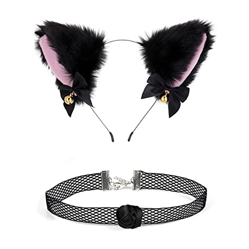 Navna Haarreif für Damen und Mädchen für Ohren, Plüsch, pelzige Ohren, Haarbänder mit Samt-Halsband, Anime-Cosplay-Kostüme Navna Haarreif für Damen und Mädchen für Ohren, Plüsch, pelzige Ohren, Haarbänder mit Samt-Halsband, Anime-Cosplay-Kostüme von Navna