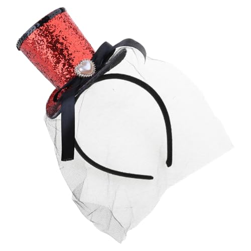 Navna Halloween-Haar-Accessoire, Totenkopf-Stirnband mit durchsichtigem Schleier, Party-Ornament für Themenversammlungen, bequemes Totenkopf-Haarband von Navna