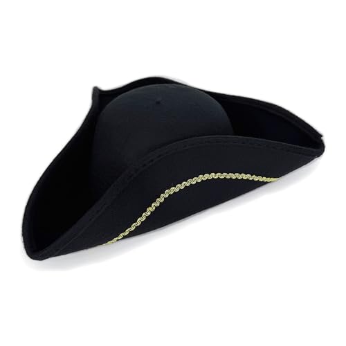 Navna Klassischer viktorianischer Piratenhut, weiches Futter, kaltes Wetter, Kostüm, Dreispitz für Halloween, Maskerade, Party-Accessoire, Erwachsenenpirat für Themenpartys Navna Klassischer viktorianischer Piratenhut, weiches Futter, kaltes Wetter, Kostüm, Dreispitz für Halloween, Maskerade, Party-Accessoire, Erwachsenenpirat für Themenpartys von Navna