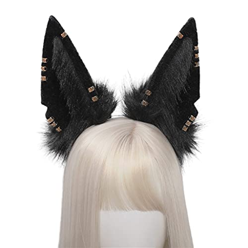 Navna Mädchen-Haarreif mit Wolfsohren, Plüsch, niedlicher Party-Kopfschmuck, Anime, Cosplay, Party-Zubehör Navna Mädchen-Haarreif mit Wolfsohren, Plüsch, niedlicher Party-Kopfschmuck, Anime, Cosplay, Party-Zubehör von Navna