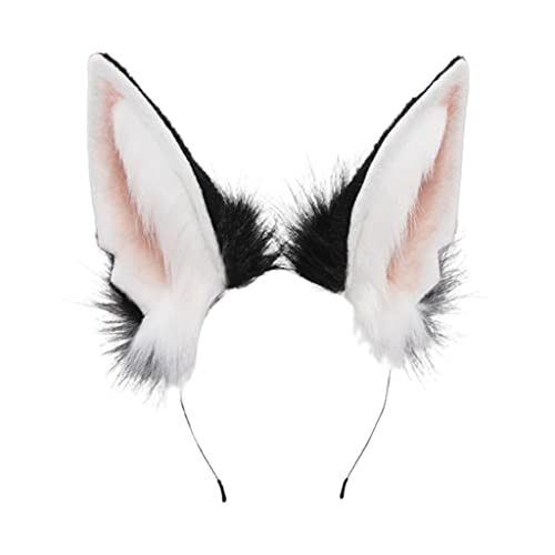 Navna Mädchen-Haarreif mit Wolfsohren, Plüsch, niedlicher Party-Kopfschmuck, Anime, Cosplay, Party-Zubehör Navna Mädchen-Haarreif mit Wolfsohren, Plüsch, niedlicher Party-Kopfschmuck, Anime, Cosplay, Party-Zubehör von Navna