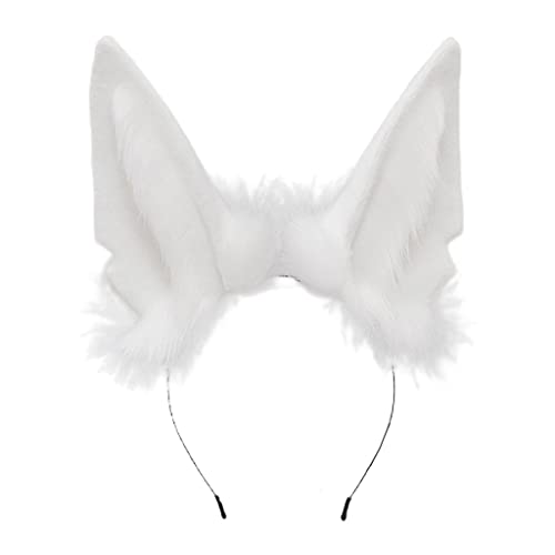 Navna Mädchen-Haarreif mit Wolfsohren, Plüsch, niedlicher Party-Kopfschmuck, Anime, Cosplay, Party-Zubehör Navna Mädchen-Haarreif mit Wolfsohren, Plüsch, niedlicher Party-Kopfschmuck, Anime, Cosplay, Party-Zubehör von Navna