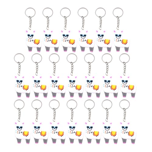 Navna Set mit 20 Cartoon-Alpakas-Ringen, PVC-Tasche, Charm, einzigartiges Accessoire, Alpakas, Partyzubehör für Geschenke und Dekorationen, Cartoon-Schlüsselanhänger von Navna