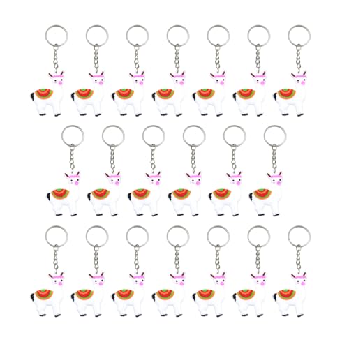 Navna Set mit 20 Cartoon-Alpakas-Ringen, PVC-Tasche, Charm, einzigartiges Accessoire, Alpakas, Partyzubehör für Geschenke und Dekorationen, Cartoon-Schlüsselanhänger Navna Set mit 20 Cartoon-Alpakas-Ringen, PVC-Tasche, Charm, einzigartiges Accessoire, Alpakas, Partyzubehör für Geschenke und Dekorationen, Cartoon-Schlüsselanhänger von Navna