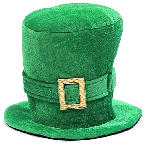 Navna St. Patricks Day Party grünes Accessoire Zylinder mit goldfarbener Schnalle, modische große Hüte für Erwachsene Männer Frauen Kostüm von Navna