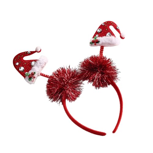 Navna Weihnachtsmütze Haargummi Stirnband Weihnachten Kopfbedeckung Party Foto Requisiten Krawatte Party Kopfbedeckung Cosplay Zubehör von Navna