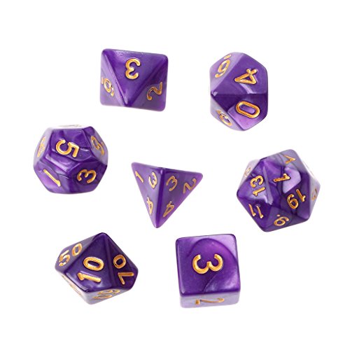 Polyedrische Goldzahlen für Drachen D20, 2 x D10, 7 Stück Polyedrische Goldzahlen für Drachen D20, 2 x D10, 7 Stück von Navna