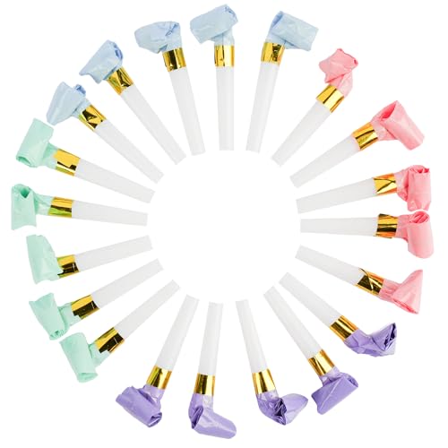 20 pastellfarbene Partybläser, 7 cm, mehrfarbig, Partytütenfüller und Gastgeschenke, Folienblasen, ideal für Geburtstage, Junggesellinnenabschiede und Junggesellenabschiede, Uni, Geräuschspielzeug 20 pastellfarbene Partybläser, 7 cm, mehrfarbig, Partytütenfüller und Gastgeschenke, Folienblasen, ideal für Geburtstage, Junggesellinnenabschiede und Junggesellenabschiede, Uni, Geräuschspielzeug von Navoys
