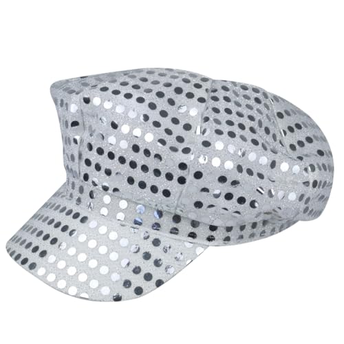 Navoys 70er Jahre Disco Hut - Silber Pailletten Partyhüte für Erwachsene, geeignet für Eurovision Elton John und Abba Faschingskostüm, Unisex 70er Jahre Accessoires für Damen und Herren Navoys 70er Jahre Disco Hut - Silber Pailletten Partyhüte für Erwachsene, geeignet für Eurovision Elton John und Abba Faschingskostüm, Unisex 70er Jahre Accessoires für Damen und Herren von Navoys