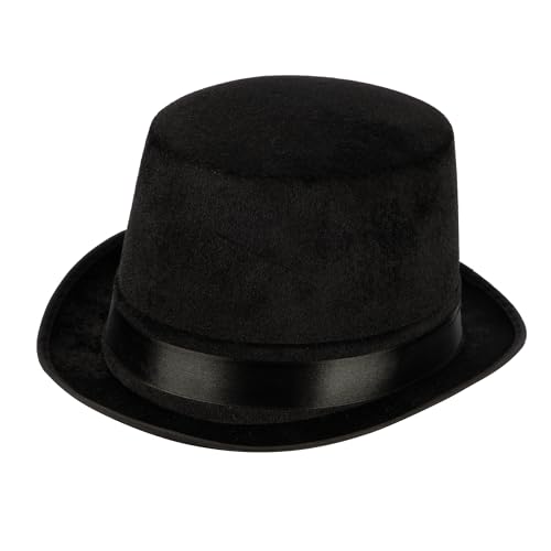 Schwarzer Satin-Zylinder für Erwachsene, klassisches Kostüm, Kopfbedeckung, Zubehör, viktorianisch, Magier, Steampunk, Vintage, 1920er, Cosplay Schwarzer Satin-Zylinder für Erwachsene, klassisches Kostüm, Kopfbedeckung, Zubehör, viktorianisch, Magier, Steampunk, Vintage, 1920er, Cosplay von Navoys