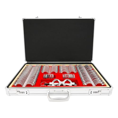 266 Optische Messbrille, Optometrie, Optometrie, Optometrie, Optometrie, Optometrie, Optometrie, Optometrie, Optometrie, mit MRT-Testrahmen, für Optometrien, Sehtests und Privatpersonen, Silber, Rot 266 Optische Messbrille, Optometrie, Optometrie, Optometrie, Optometrie, Optometrie, Optometrie, Optometrie, Optometrie, mit MRT-Testrahmen, für Optometrien, Sehtests und Privatpersonen, Silber, Rot von Naxidf