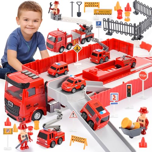 Naxudcoo Feuerwehrautospielzeug für Jungen im Alter von 3-7 Jahren: Feuerwehrautospielzeugset für Kleinkinder, Geschenke für Jungen und Mädchen im Alter von 3, 4, 5, 6 und 7 Jahren Naxudcoo Feuerwehrautospielzeug für Jungen im Alter von 3-7 Jahren: Feuerwehrautospielzeugset für Kleinkinder, Geschenke für Jungen und Mädchen im Alter von 3, 4, 5, 6 und 7 Jahren von Naxudcoo