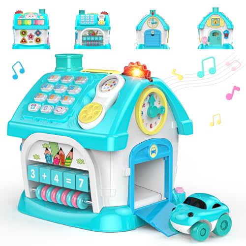 Spielzeug für 1 2 Jahre alte Jungen: Montessori-Spielzeug für 1 Jahr alt, 6 in 1 Multi-Funktions-Aktivität Haus Baby-Spielzeug mit Sound/Musik/Uhr, Geburtstagsgeschenke für 1 2 Jahre alte Jungen Spielzeug für 1 2 Jahre alte Jungen: Montessori-Spielzeug für 1 Jahr alt, 6 in 1 Multi-Funktions-Aktivität Haus Baby-Spielzeug mit Sound/Musik/Uhr, Geburtstagsgeschenke für 1 2 Jahre alte Jungen von Naxudcoo