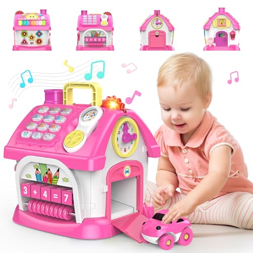 Spielzeug für 1 2 Jahre alte Mädchen: Montessori-Spielzeug für 1 Jahr alt, 6 in 1 Multi-Funktions-Haus Baby-Spielzeug mit Musik/Uhr/Licht/Telefon, Geburtstagsgeschenke für 1 2 Jahre alte Mädchen Spielzeug für 1 2 Jahre alte Mädchen: Montessori-Spielzeug für 1 Jahr alt, 6 in 1 Multi-Funktions-Haus Baby-Spielzeug mit Musik/Uhr/Licht/Telefon, Geburtstagsgeschenke für 1 2 Jahre alte Mädchen von Naxudcoo