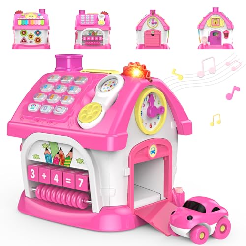 Naxudcoo Spielzeug für 1 Jahre alte Mädchen: Montessori-Spielzeug für 1 Jahr alt, 6 in 1 Multi-Funktions-Haus Baby-Spielzeug mit Musik/Uhr/Licht, Geburtstagsgeschenke für 1 2 Jahre alte Mädchen Naxudcoo Spielzeug für 1 Jahre alte Mädchen: Montessori-Spielzeug für 1 Jahr alt, 6 in 1 Multi-Funktions-Haus Baby-Spielzeug mit Musik/Uhr/Licht, Geburtstagsgeschenke für 1 2 Jahre alte Mädchen von Naxudcoo