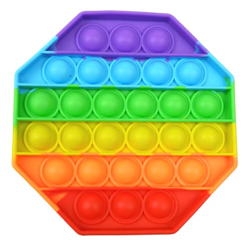 Nayble Sensorisches Fidget-Spielzeug, Blasen, Regenbogenfarben, Autismus, spezielle Bedürfnisse, Stress- und Angstlinderung (Achteckig) von Nayble