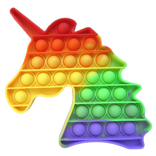Nayble Sensorisches Fidget-Spielzeug, Blasen, Regenbogenfarben, Autismus, spezielle Bedürfnisse, Stress- und Angstlinderung (Einhorn) von Nayble