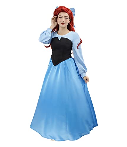 Naywig Meerjungfrau Prinzessin Kleid Arielle Kostüm Halloween Party Cosplay Geburtstag Dress Up für Frauen - S von Naywig