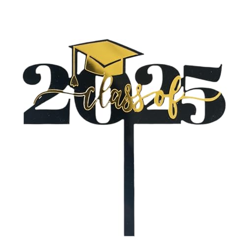 Nbbwwu 2025 Cupcake Deko | Schwarz Und Gold Cupcake Topper Für Abschluss 2025 | Acryl Deko Spieße Tischdekoration Zuhause Schule Kindergarten Nbbwwu 2025 Cupcake Deko | Schwarz Und Gold Cupcake Topper Für Abschluss 2025 | Acryl Deko Spieße Tischdekoration Zuhause Schule Kindergarten von Nbbwwu