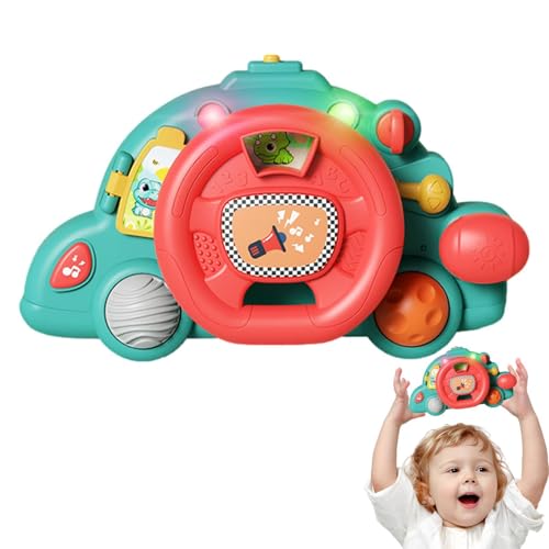 Nbbwwu Kinderlenkrad für Auto,Kinderlenkradspielzeug - Lustiges interaktives Antriebsrad mit Musik und Licht - Simuliertes Lenkrad-Autofahren-Spielzeug, so tun, als ob Fahrsitz-Spielzeuge die Nbbwwu Kinderlenkrad für Auto,Kinderlenkradspielzeug - Lustiges interaktives Antriebsrad mit Musik und Licht - Simuliertes Lenkrad-Autofahren-Spielzeug, so tun, als ob Fahrsitz-Spielzeuge die von Nbbwwu